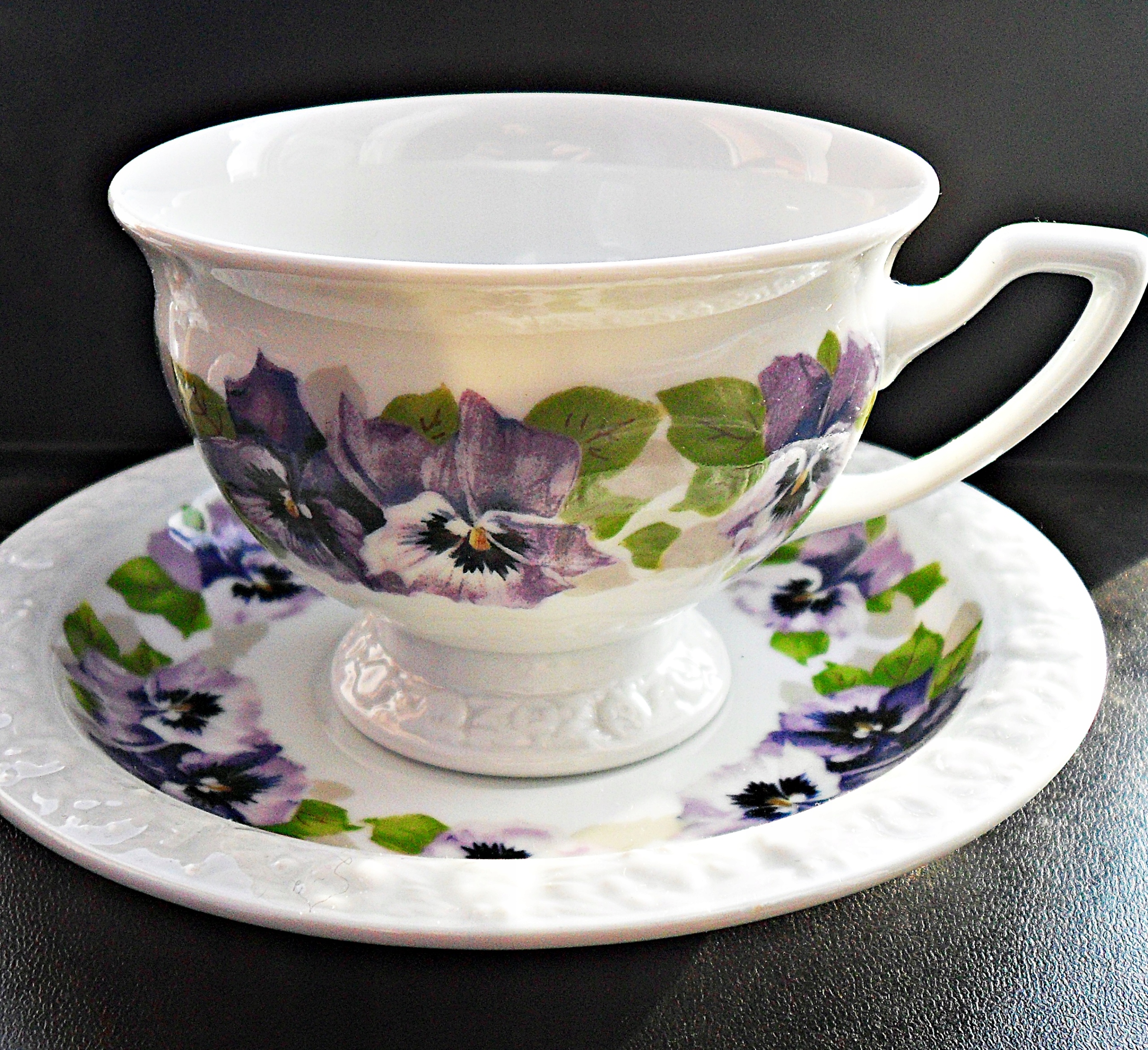 FILIZANKA STARY ROSENTHAL KAWA , FIOLKOWE BRATKI