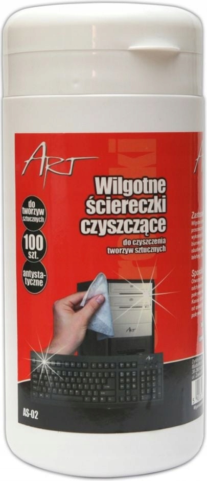 

Chusteczki nawilżane do czyszczenia plastików 100