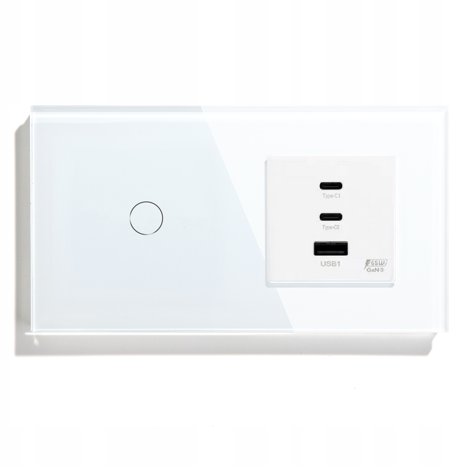 Dotykový Spínač 1K Schodišťový S Usb Zásuvkou Quick Charge 65W