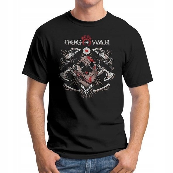 

Koszulka T-Shirt Pug Of War prezent czarna S
