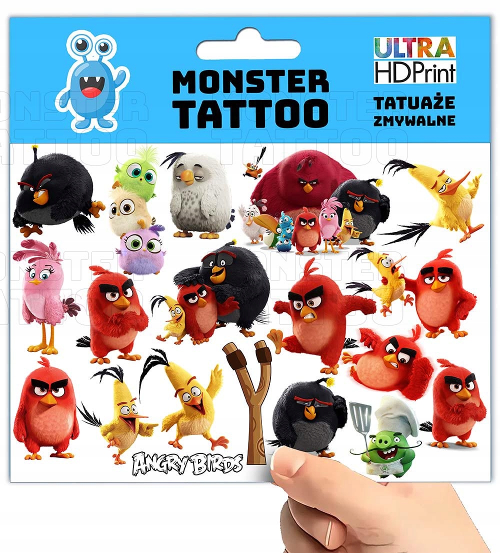 TATUAŻE ZMYWALNE TYMCZASOWE DLA DZIECI ANGRY BIRDS WZORY ORYGINALNE Marka Inna