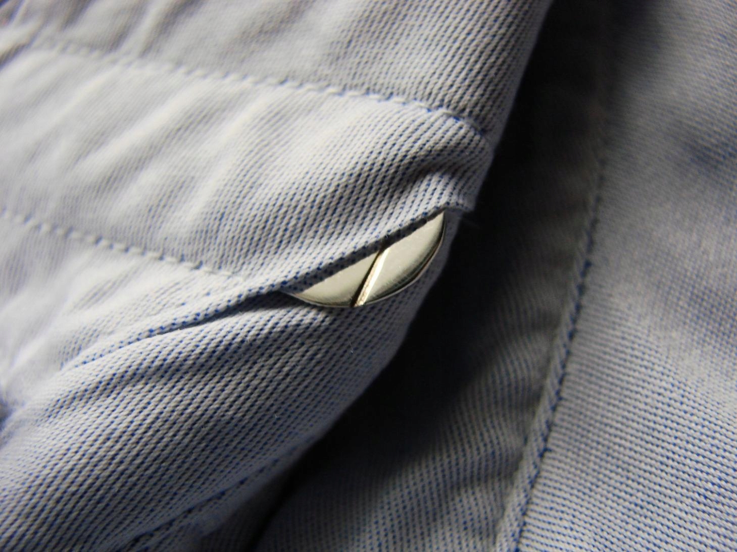 ZE SREBRA FISZBINY USZTYWNIACZE KOŁNIERZYKA WAWA Szerokość 12 mm