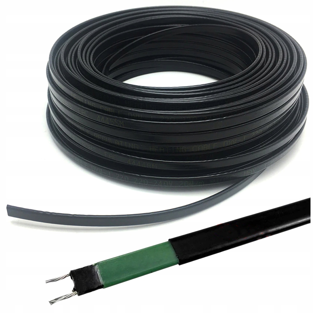 

Przewód Grzejny 20W/M 8mm 12V Samoregulujący 1m