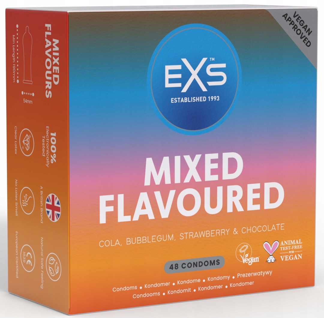 

Exs Mixed Flavoured prezerwatywy smakowe MIX 48szt