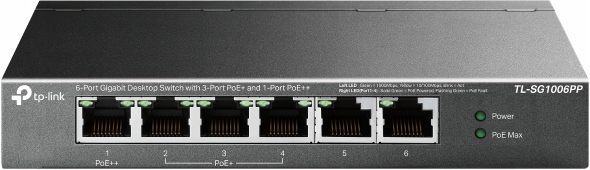 TP-Link TL-SG1006PP 2xGb nonPoE 3xPoE+ 1xPoE++ TL-SG1006PP
