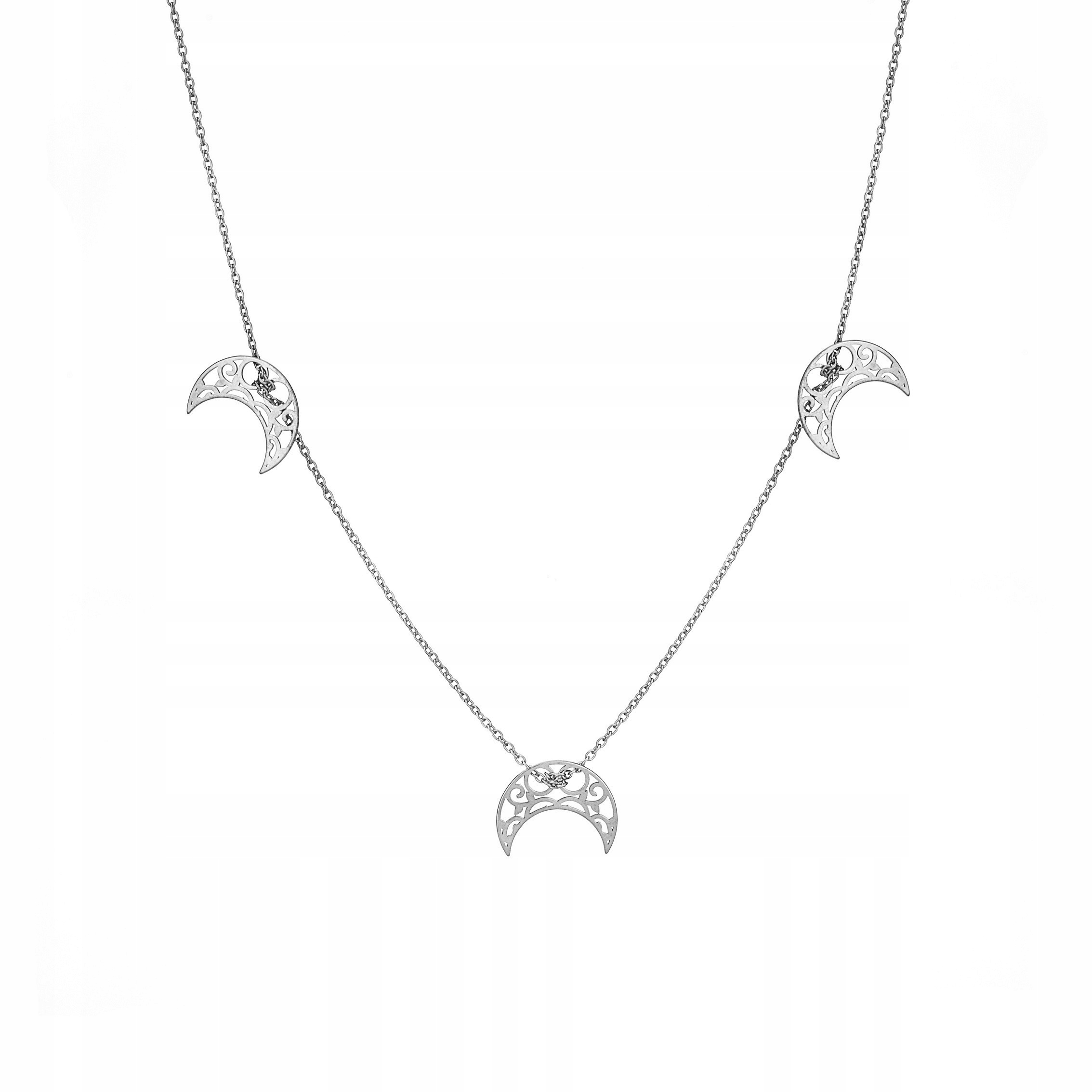 Stříbrný náhrdelník 925 s přívěskem půlměsíce celebritka