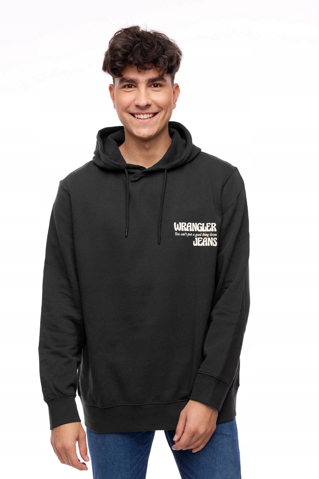 Pánská mikina Wrangler Slogan Hoodie Faded Black W666ILXV6 S
