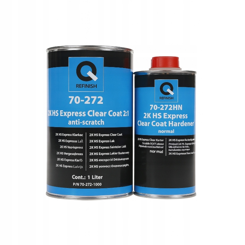 Q-Refinish 70-272 Lakier bezbarwny Hs Express 2:1AS Szybki 1L 0,5L utw