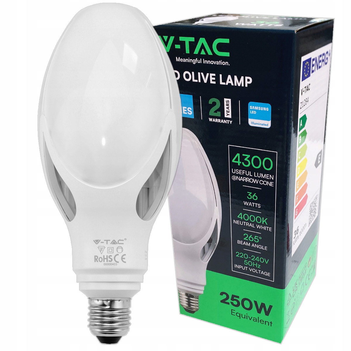 Żarówka Led 36W 3960lm E27 Parkowa halogen V-tac