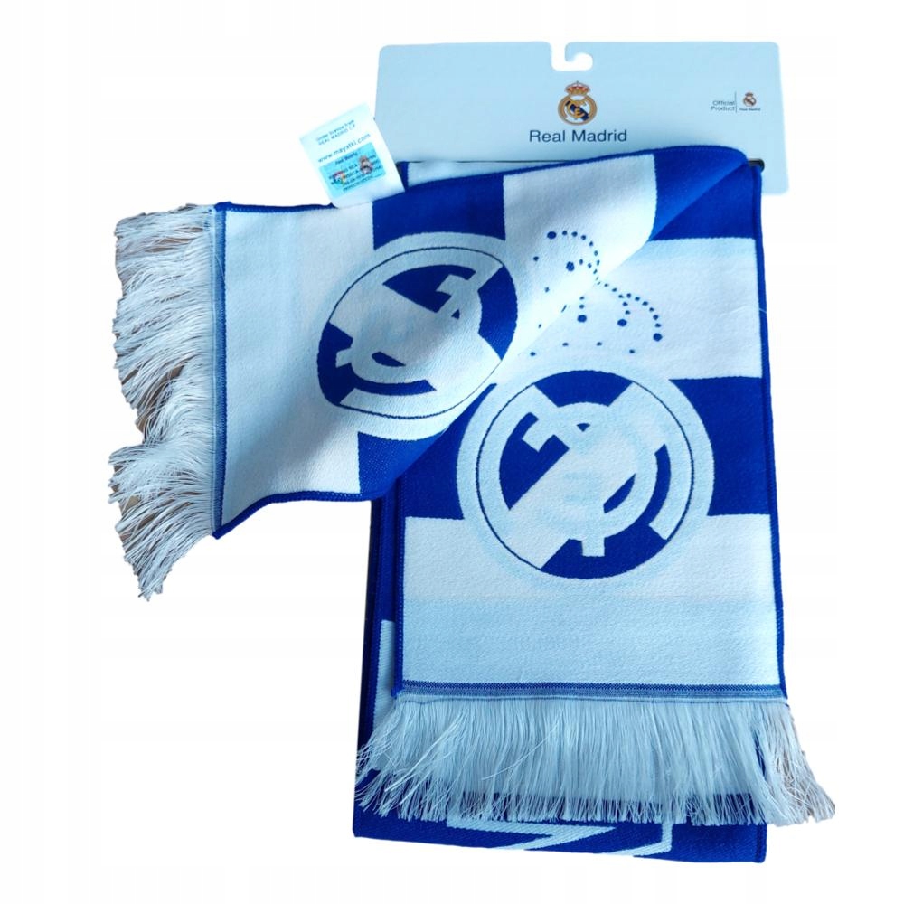 REAL MADRYT SZALIK TKANY DLA KIBICA JEDNOSTRONNY Długość 146 cm