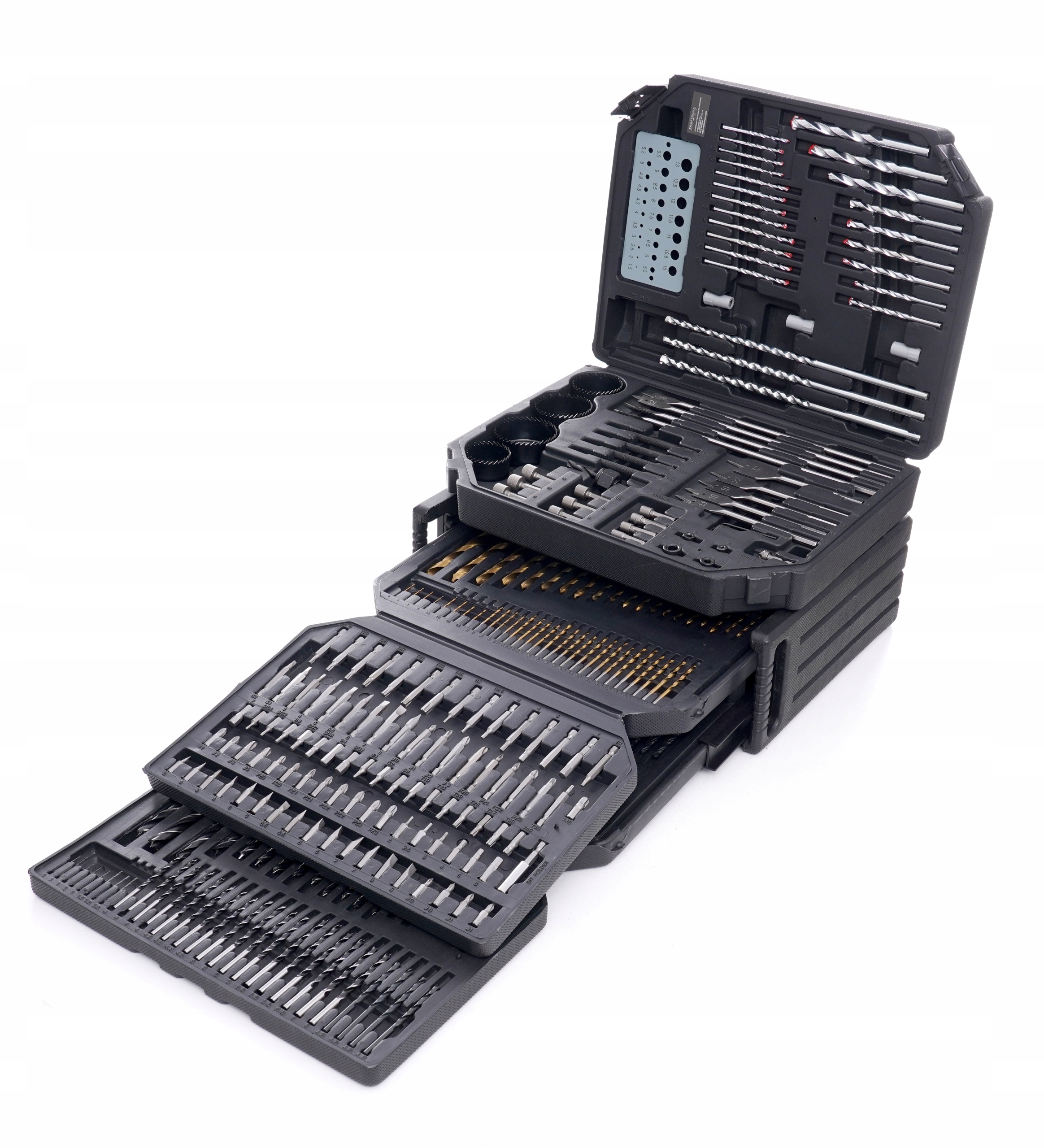 Vrtáky, děrovačky, dláta, bity – sada 300 ks Kraft&dele KD998