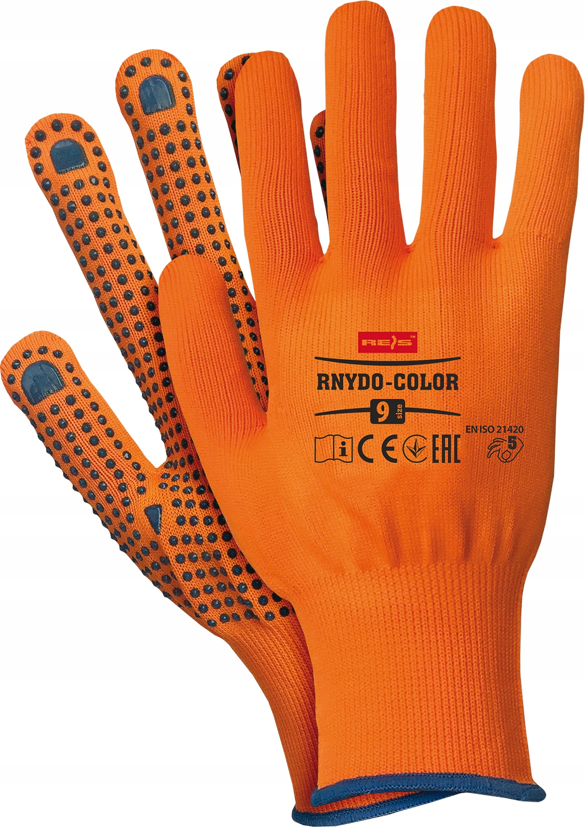 

Rękawice z poliestru nakrapiane Rnydo-color 9