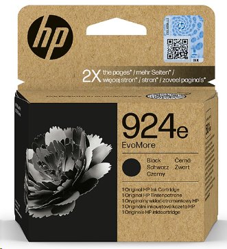 Hp 924e EvoMore Black Original Ink Cartridge, 1000str. 4K0V0NE#CE1