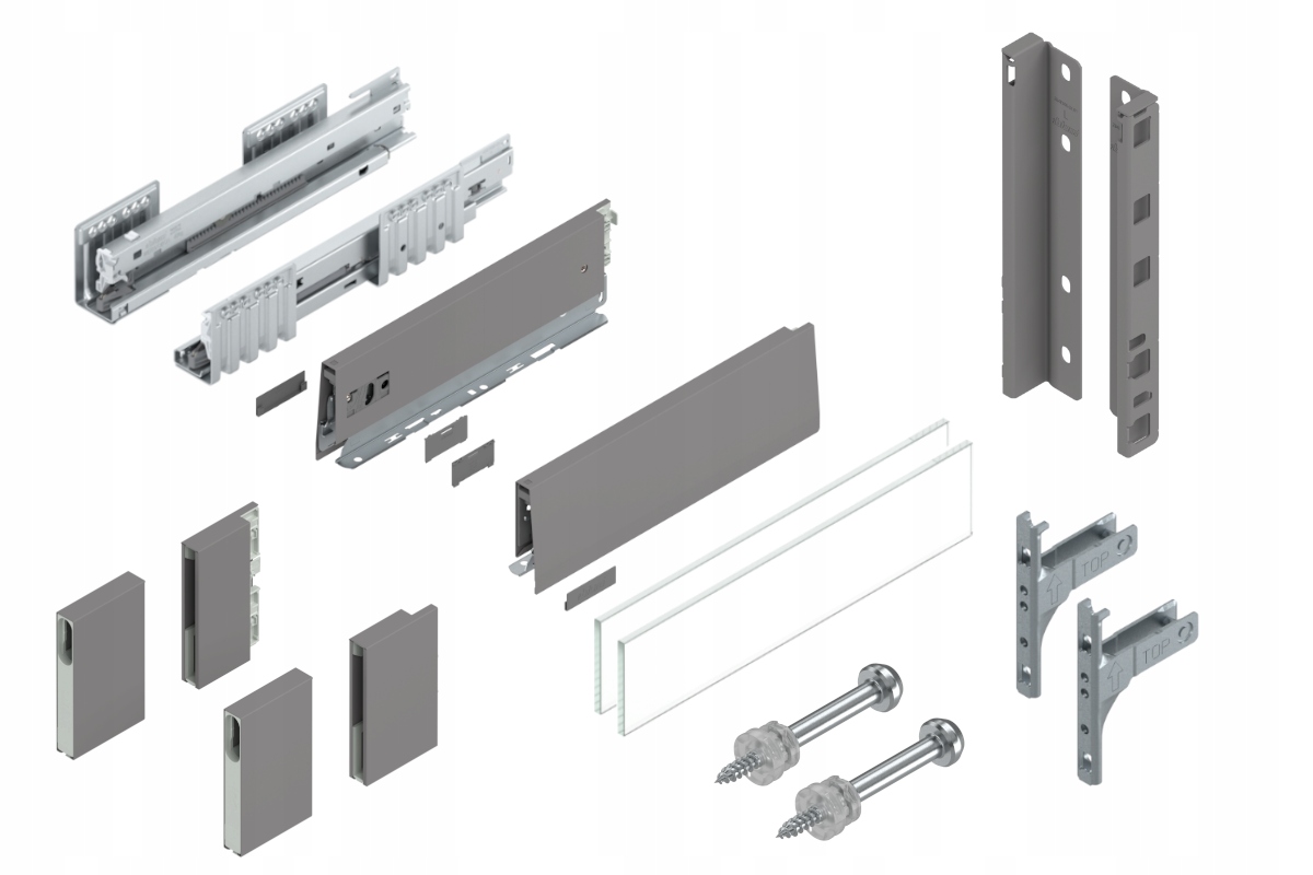 Blum Šuplík Merivobox 270 Vysoká E Blm Šedá 40 kg