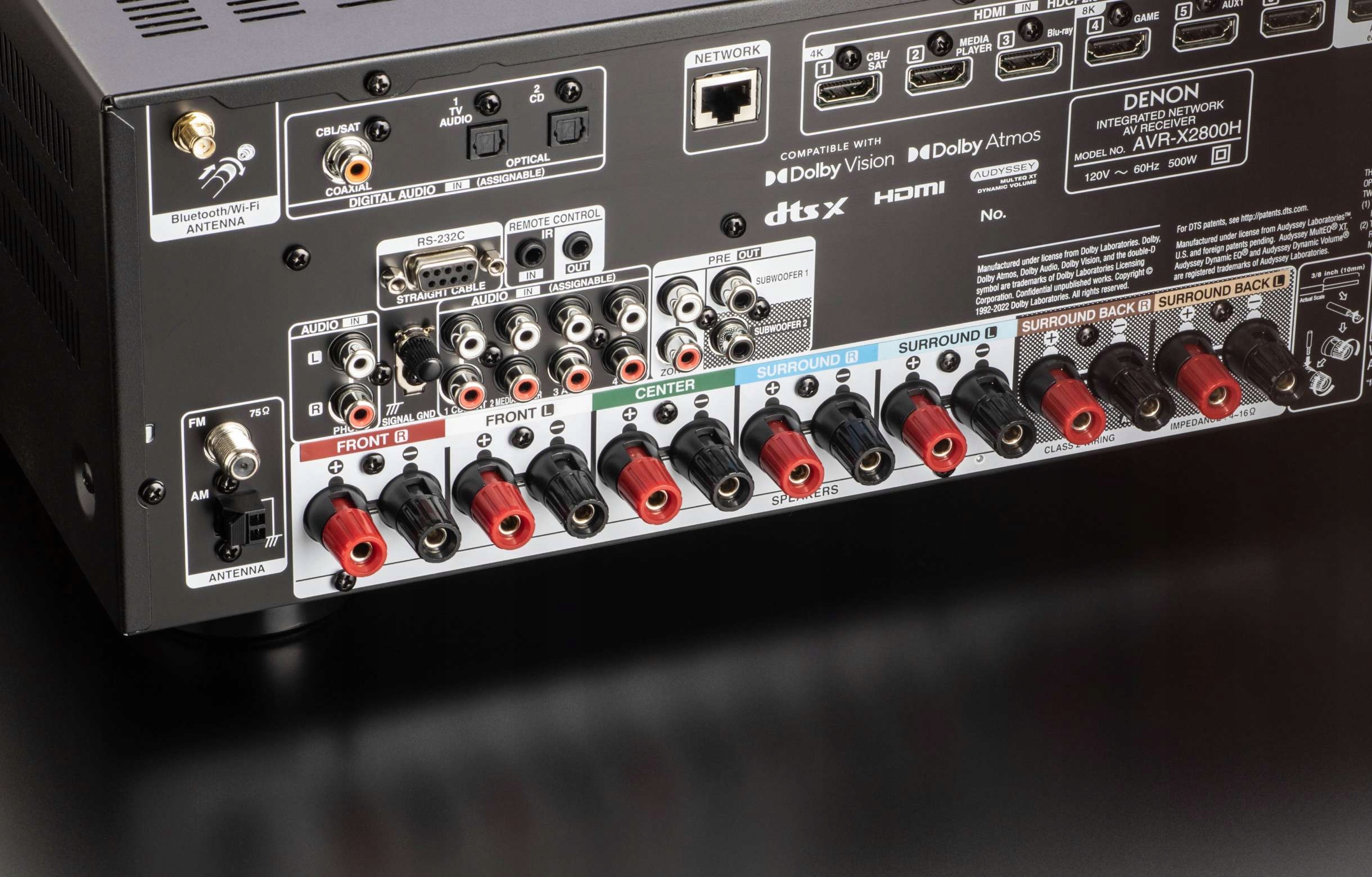 AMPLITUNER KINO DOMOWEGO DENON AVR-X2800H 7.2 CZARNY + PRZEWÓD HDMI GRATIS! Model AVR-X2800H