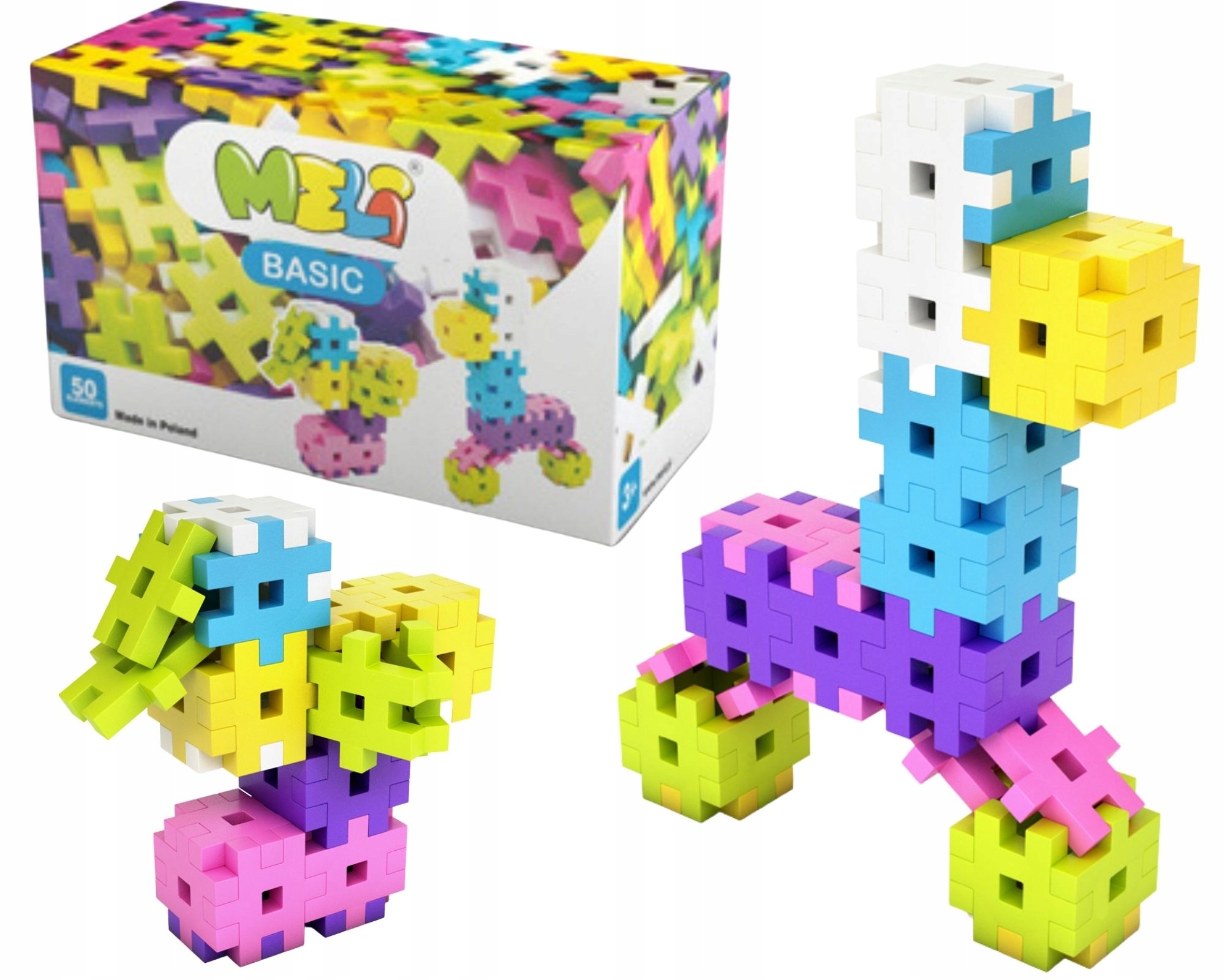 

Klocki Konstrukcyjne Meli Basic Pink 50 El Wafle