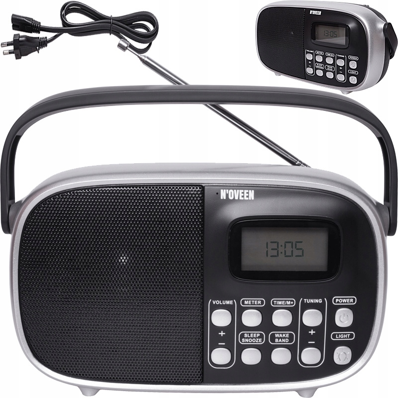 RADIO KUCHENNE SIECIOWE RETRO ZEGAR BUDZIK FM/ AM