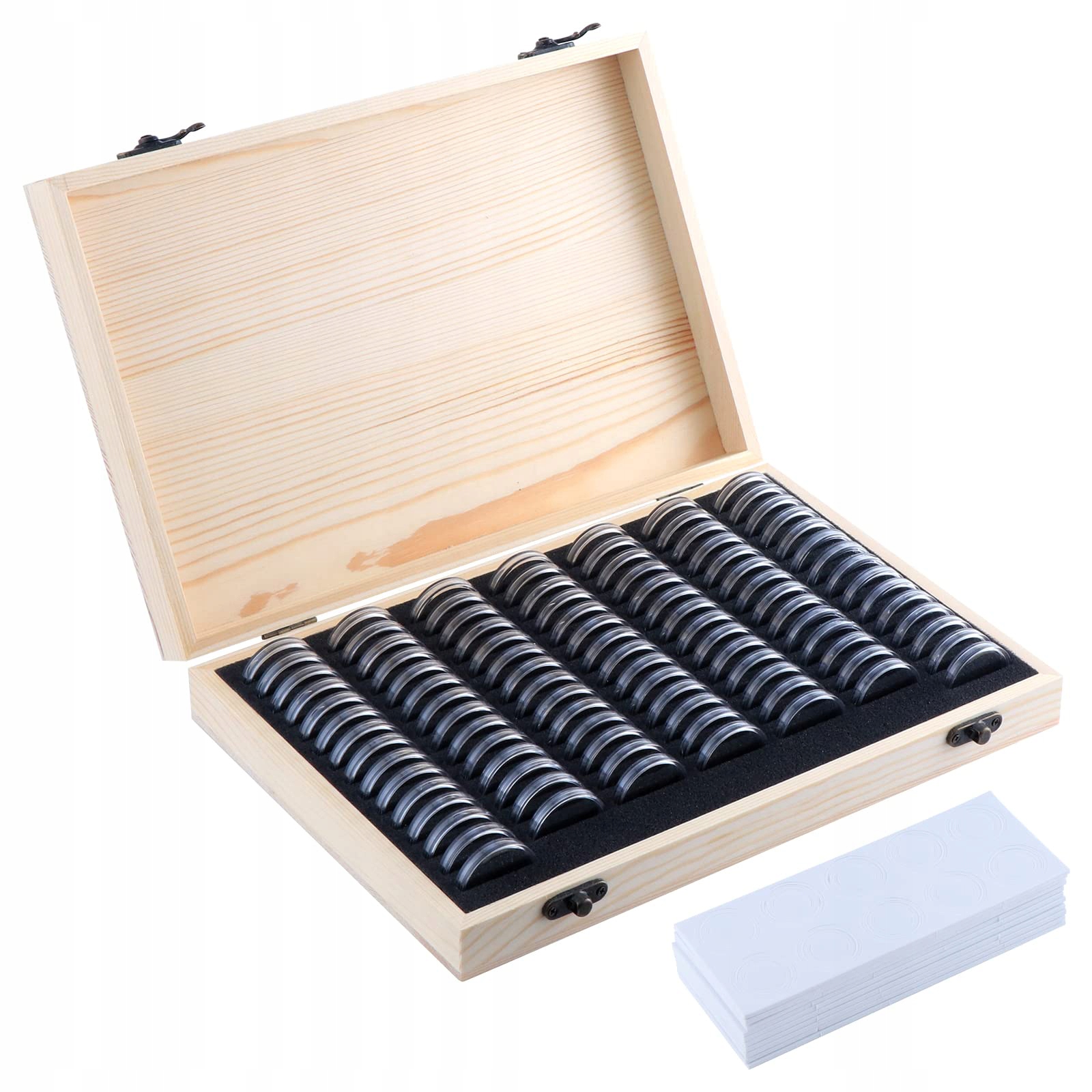 Dřevěná Krabička Na 100 Monet 18/20/23/25/27/30mm