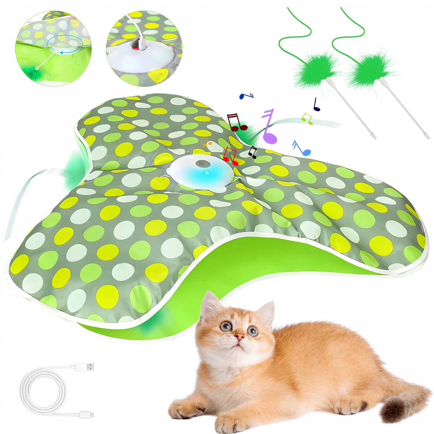 Levně Elektrická Interaktivní Hračka Pro Kočky Se 3 Režimy Inteligentní Senzor