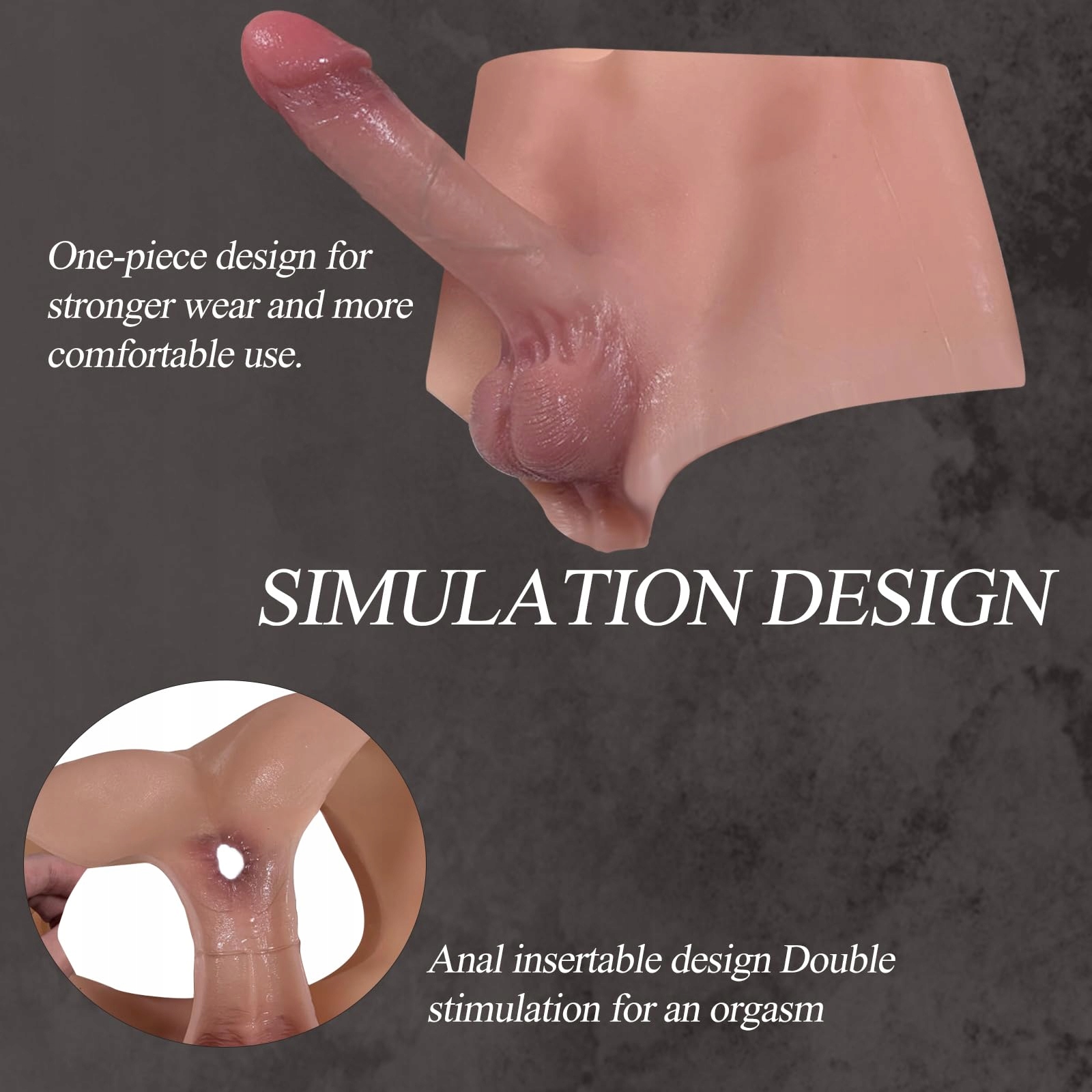 BDSMJOY Silikonowy Strap On Dildo Solidny Penis Dla Kobiet Par Lesbijek — miniatura 4