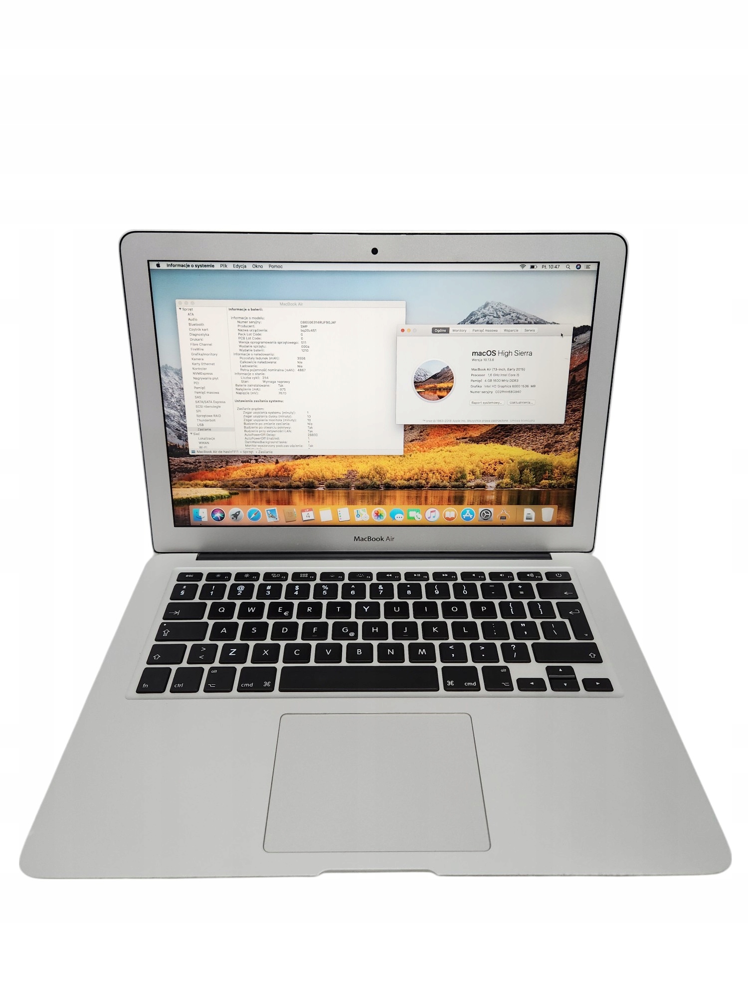 Laptop Apple MacBook Air A1466 Early 2015 13,3 
