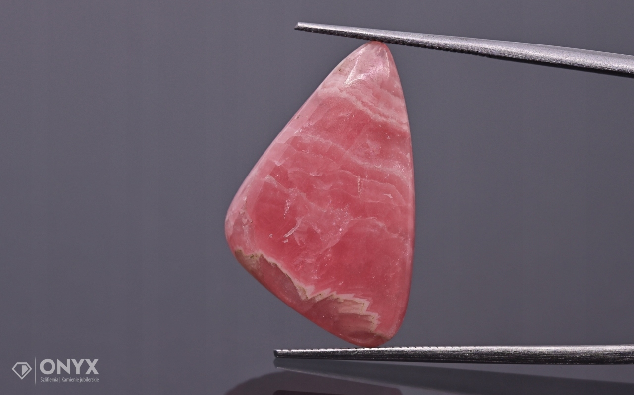 Rodochrozit nízký kabošon nepravidelný 25x15,5 mm