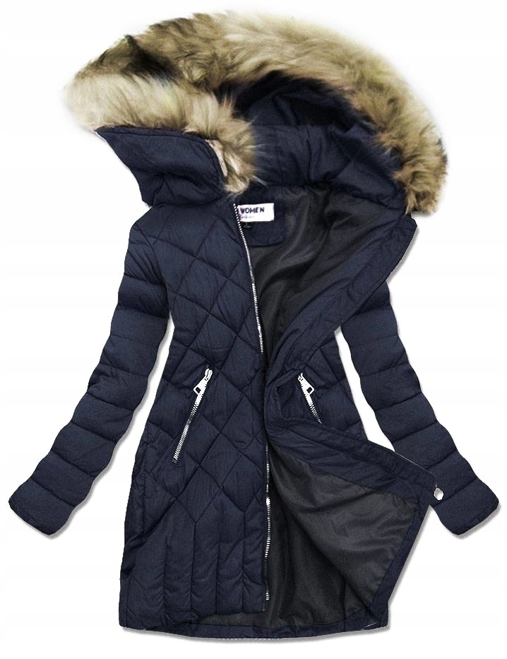 Pikovaná Bunda S Kapucí LF808 Námořnická Modrá S (36)