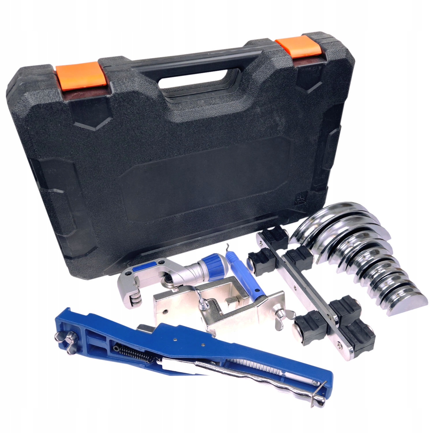 Silná ohýbačka měděných trubek sada 90° 7 matric 6-22 mm 1/4-7/8" alu