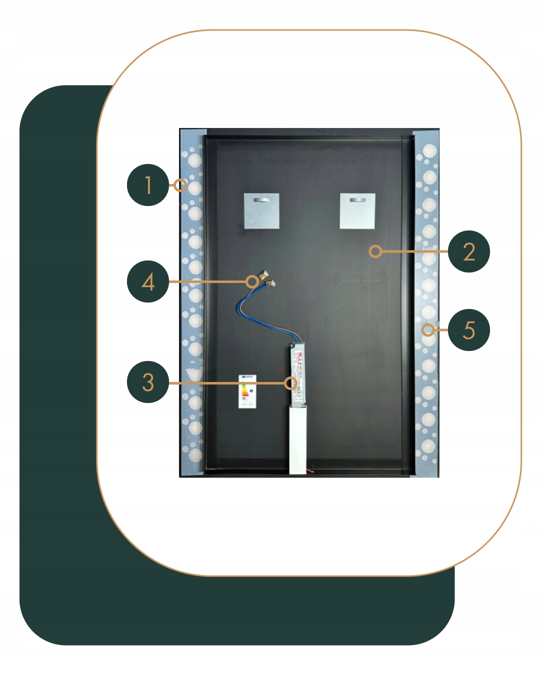 LUSTRO LED 80x80 cm LEDOWE KWADRATOWE PODŚWIETLANE NOWOCZESNE FREESIA Kod producenta LUSTRO ŁAZIENKOWE DO SALONU  PRZEDPOKOJU LED