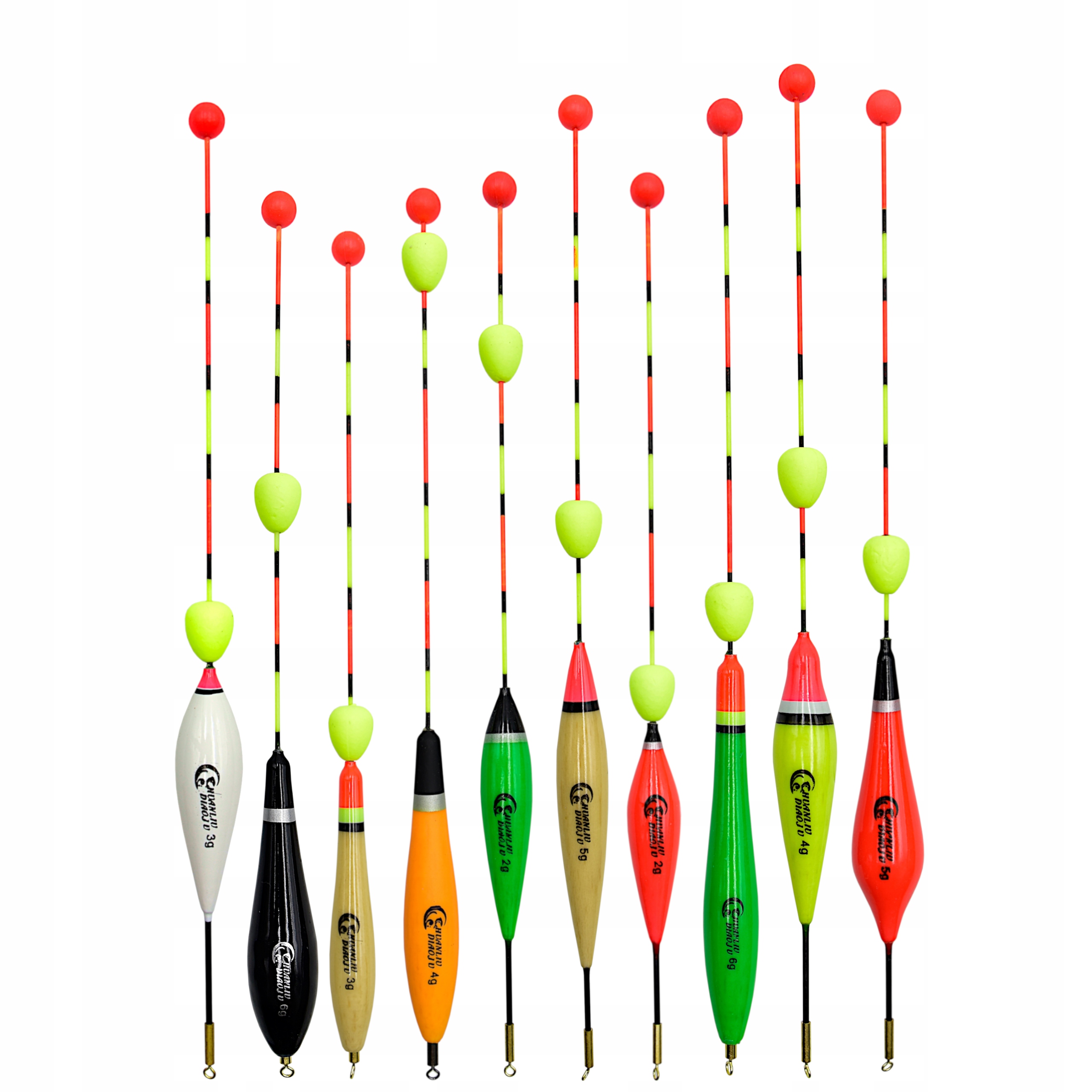 

Zestaw Spławików z Bojką ślizgową góra-dół 2g -6 g