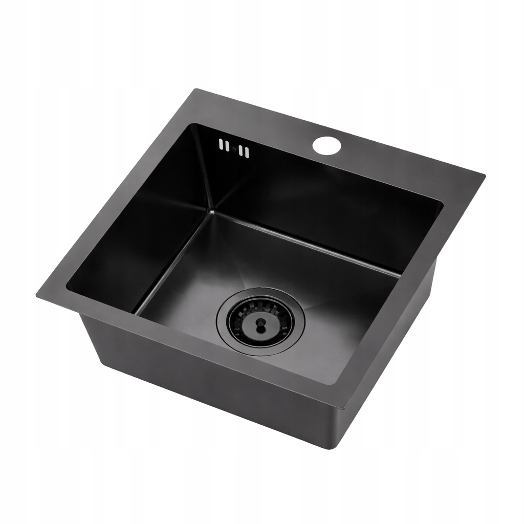 Gala 40 Oceľový drez Pvd Black Do Skrinky 40 CM