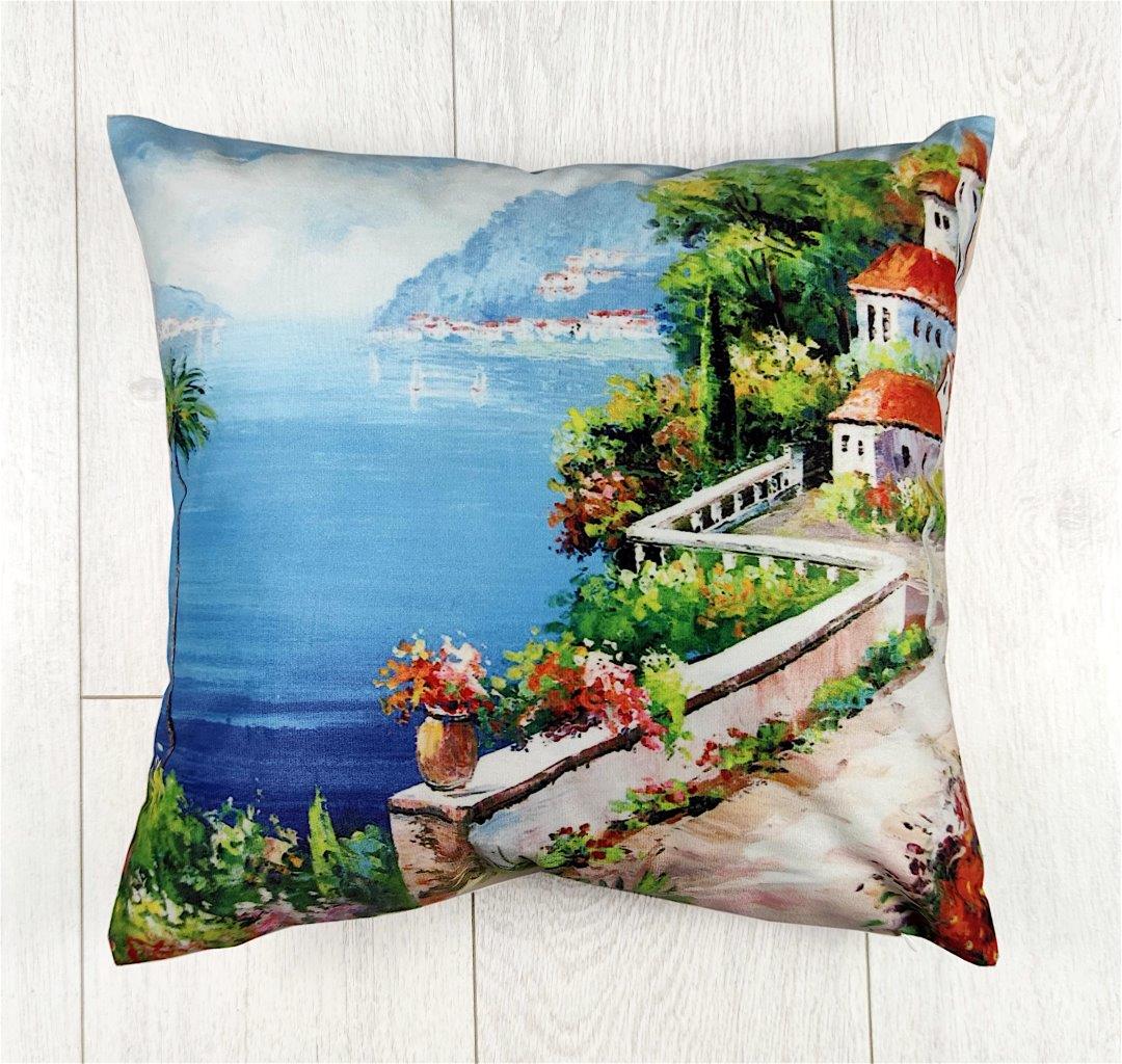 

Poszewka 40x40 letni krajobraz velvet drukowana