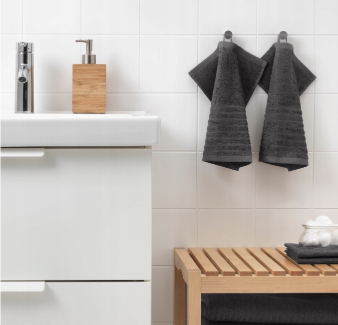 IKEA VÅGSJÖN RĘCZNIK 30X30 4SZT CIEMNOSZARY Marka Ikea
