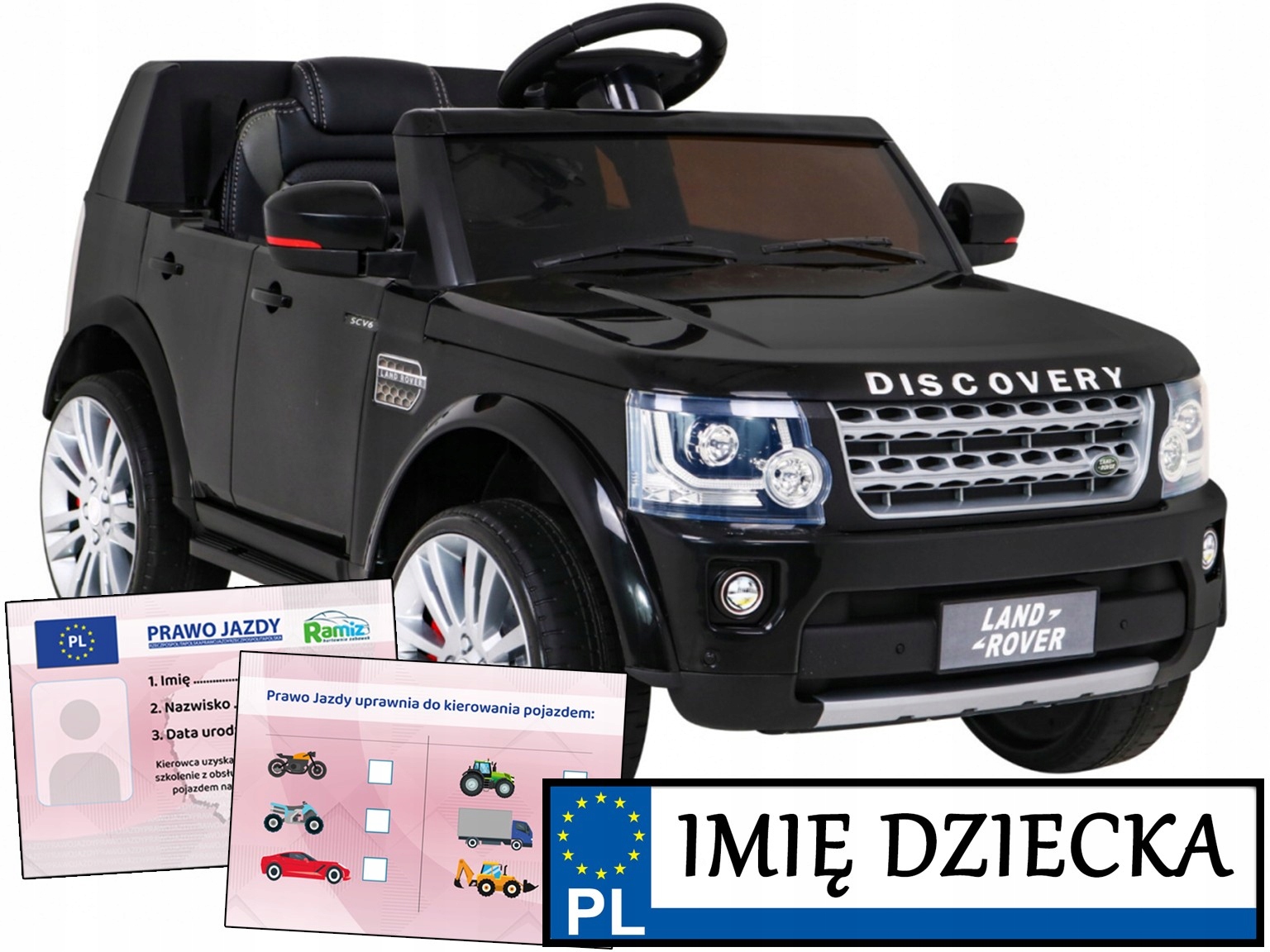 Auto Na Akumulator dla dzieci Land Rover Discovery pilot dla rodzica Prawko