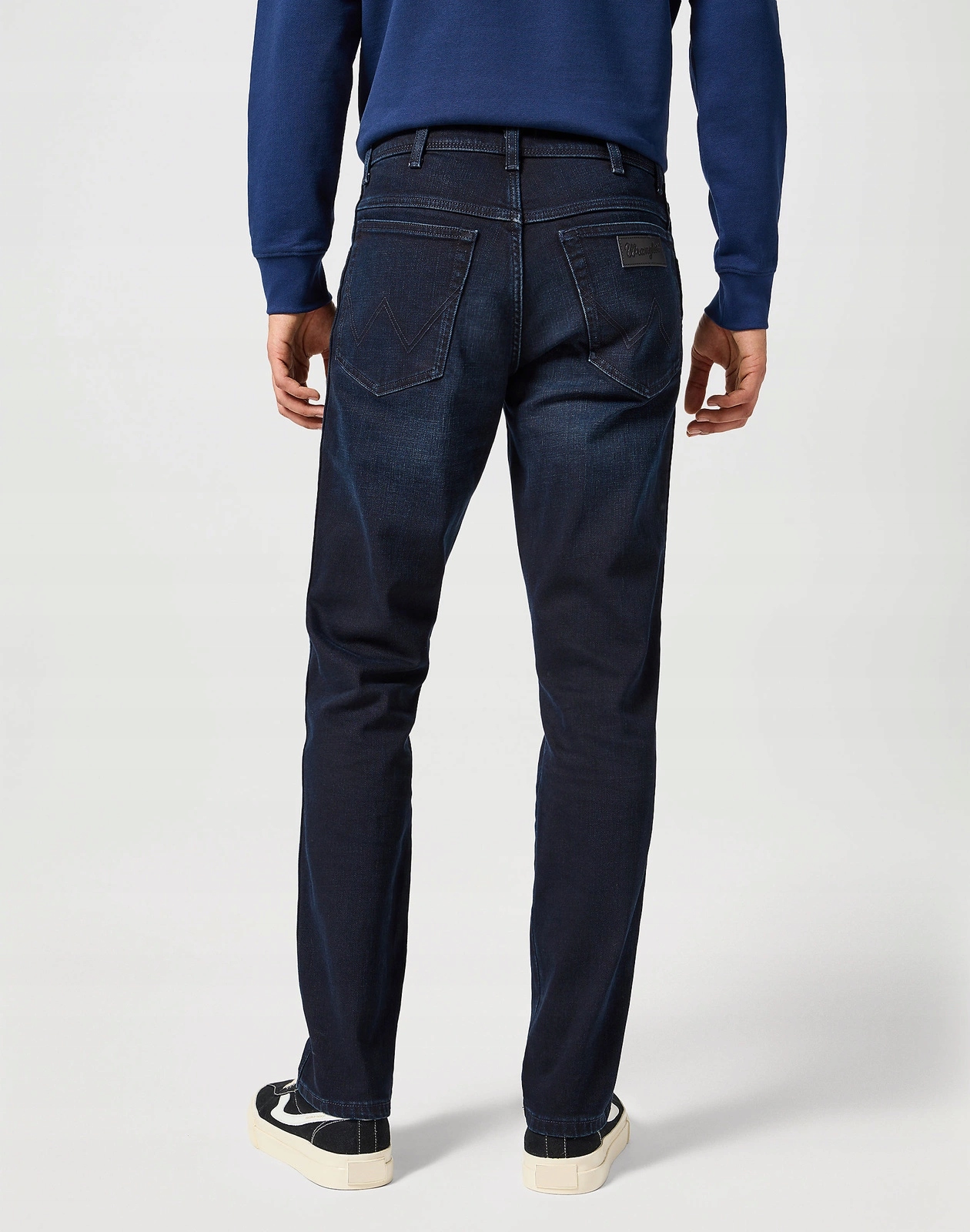 Pánské zúžené džíny Wrangler Texas Slim Deep Blue Black 112355027 38/34