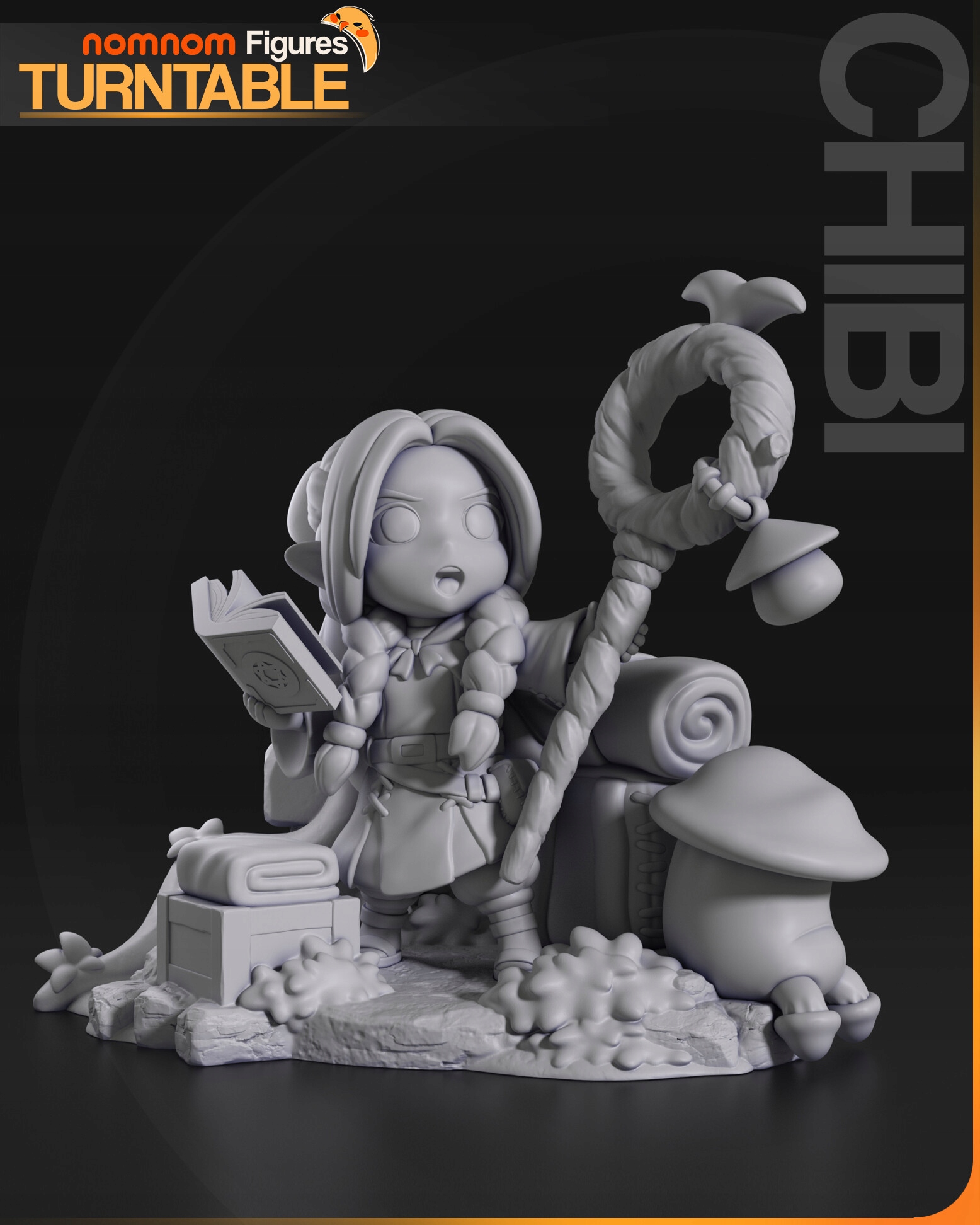 Chibi Marcille Dungeon Meshi Nomnom Figures 3D Print 12K