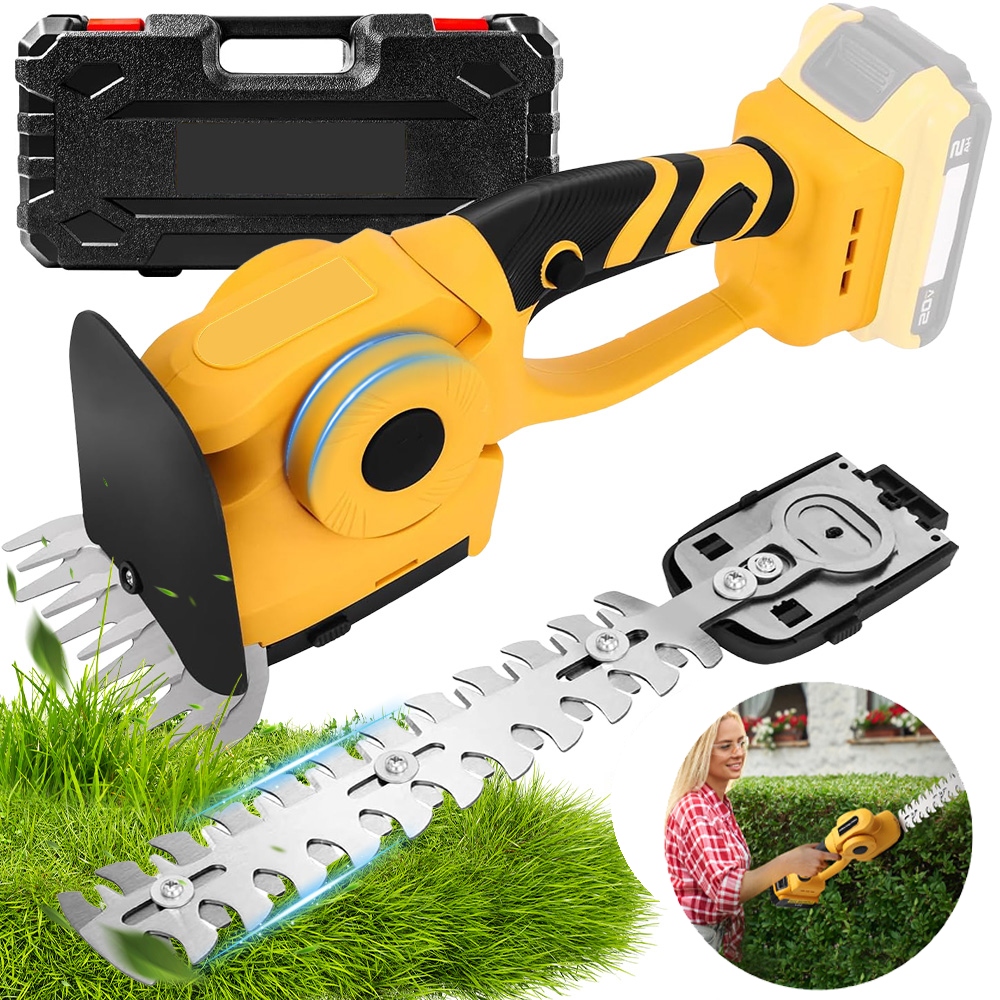 Nożyce Do Cięcia Żywopłotu Nożyce Ogrodowe Akumulatorowe 2W1 Z 2 Ostrza