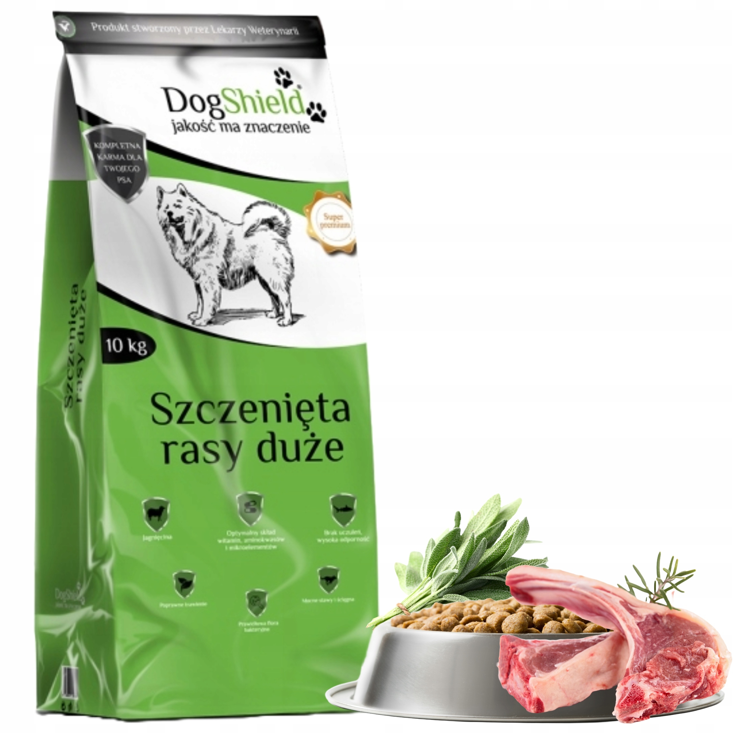 Biofaktor Dogshield Szczenięta Duże Rasy Psów Jagnięcina 10KG