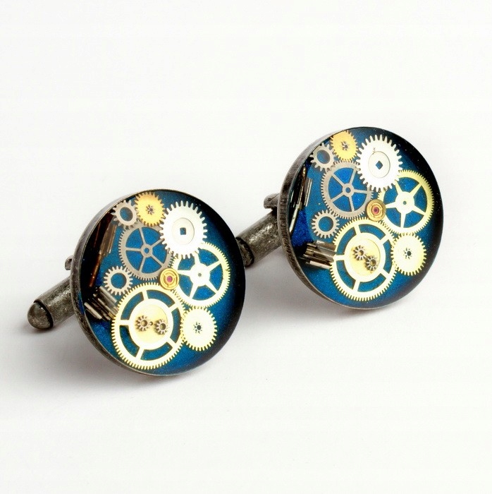 Košilové Knoflíčky Steam Dream Old Silver Blue