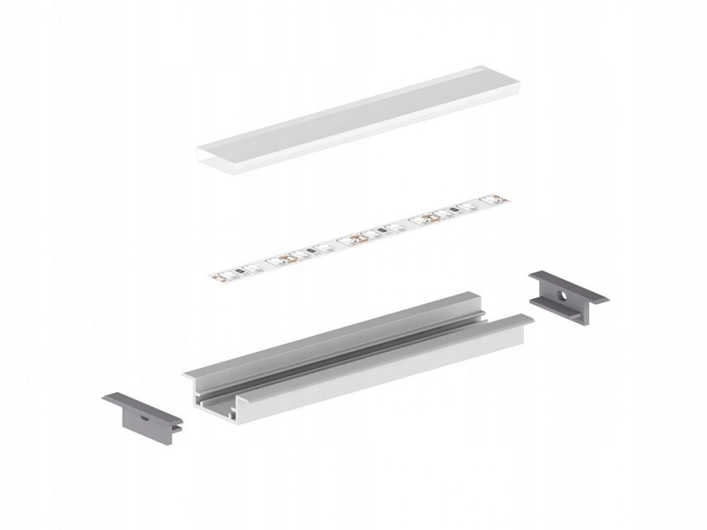 PROFIL LED WODOODPORNY IP67 P11-2 SREBRNY ZESTAW Marka inna