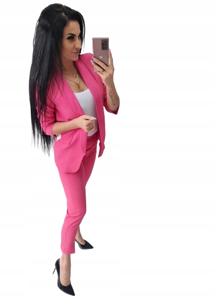 Klasyczny Damski Garnitur Komplet Livia Fuksja XL