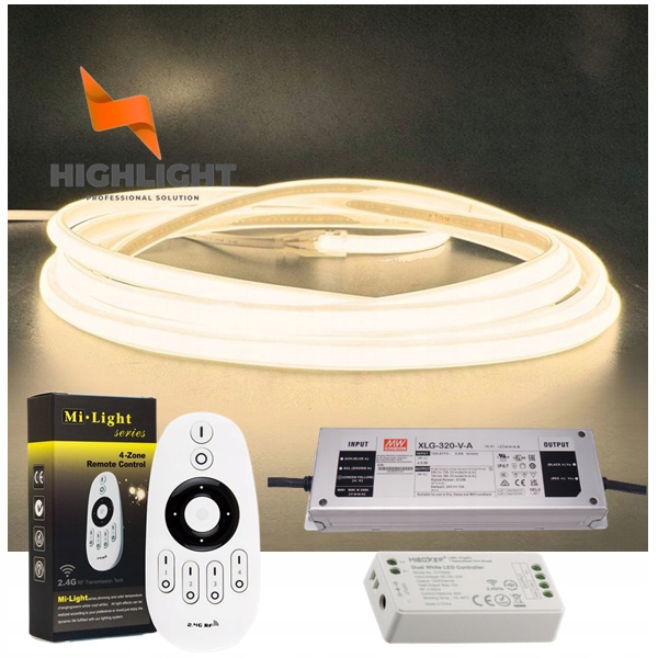 30m Sada Fasáda Páska Led pásik Cob MONO-10w/24V IP67 Neon