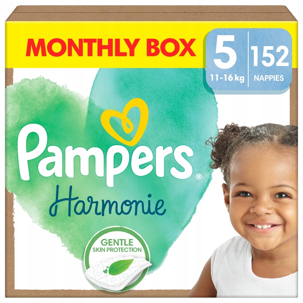 Pampers Harmonie Monthly Box pieluszki, rozmiar 5, 11-16 kg, 152 szt,