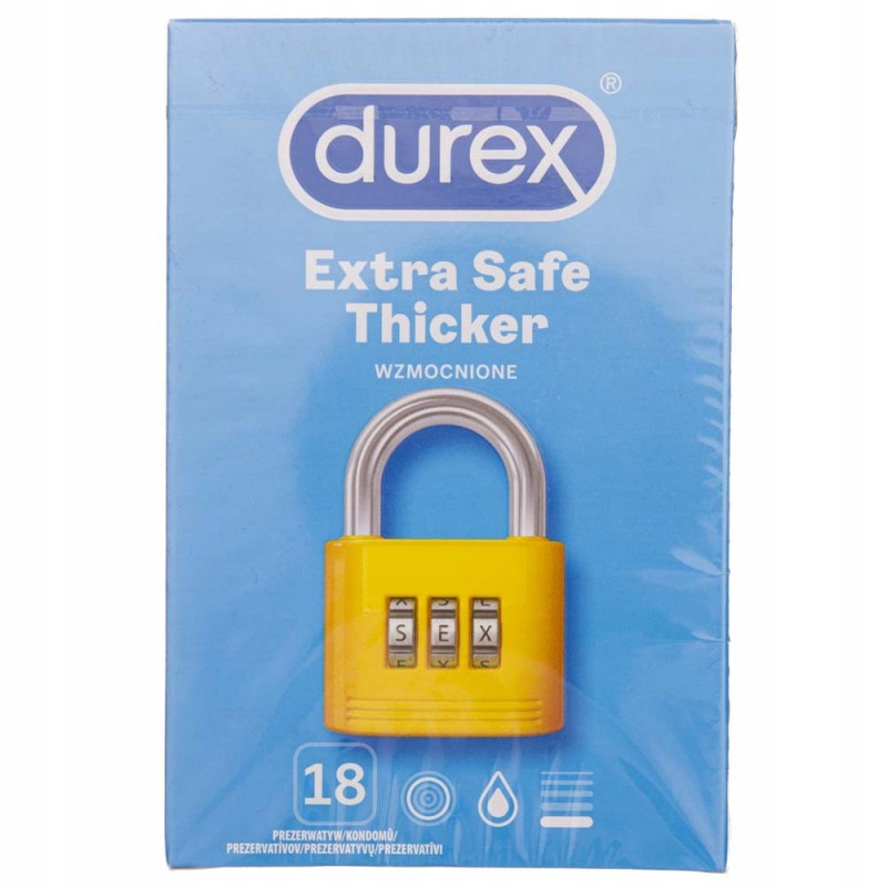 

Durex prezerwatywy Safe Bezpieczne Pogrubione 18x