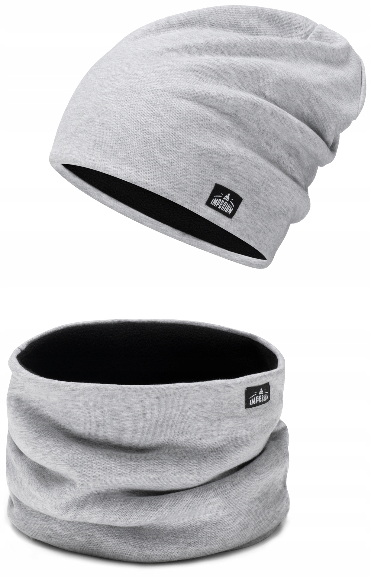 

Komplet męski na Polarze czapka komin J. Szary