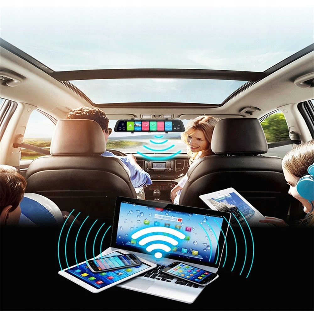 REJESTRATOR LUSTERKO 12 ANDROID ADAS 4G WIFI GPS Communication Bluetooth GPS Wi Fi