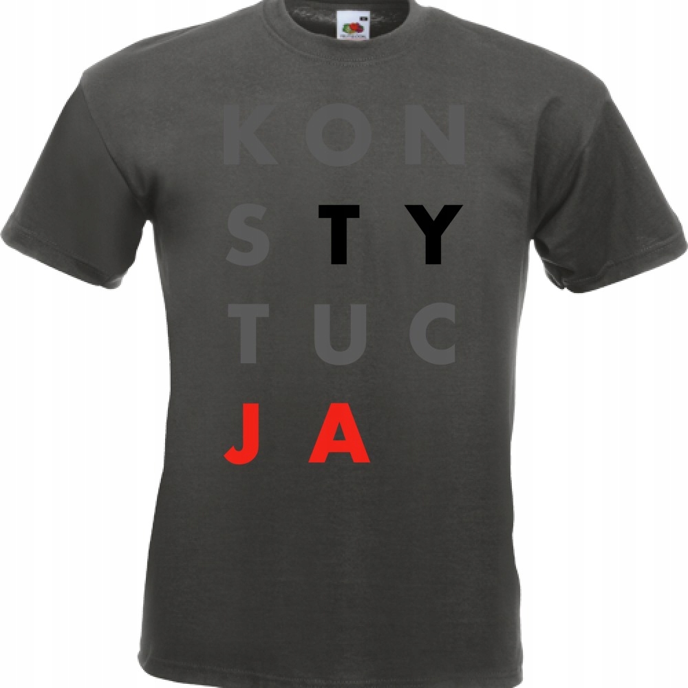 

koszulka konsTYtucJA demokracja duży nadruk A3 S