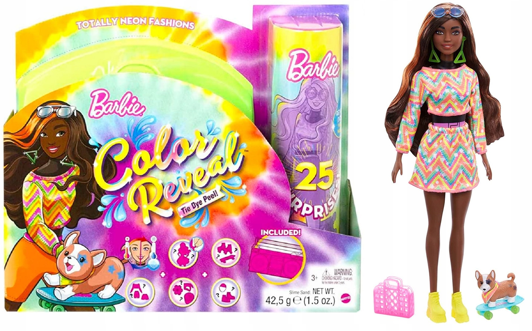 Barbie Niespodzianka Color Reveal Totally Neon D27