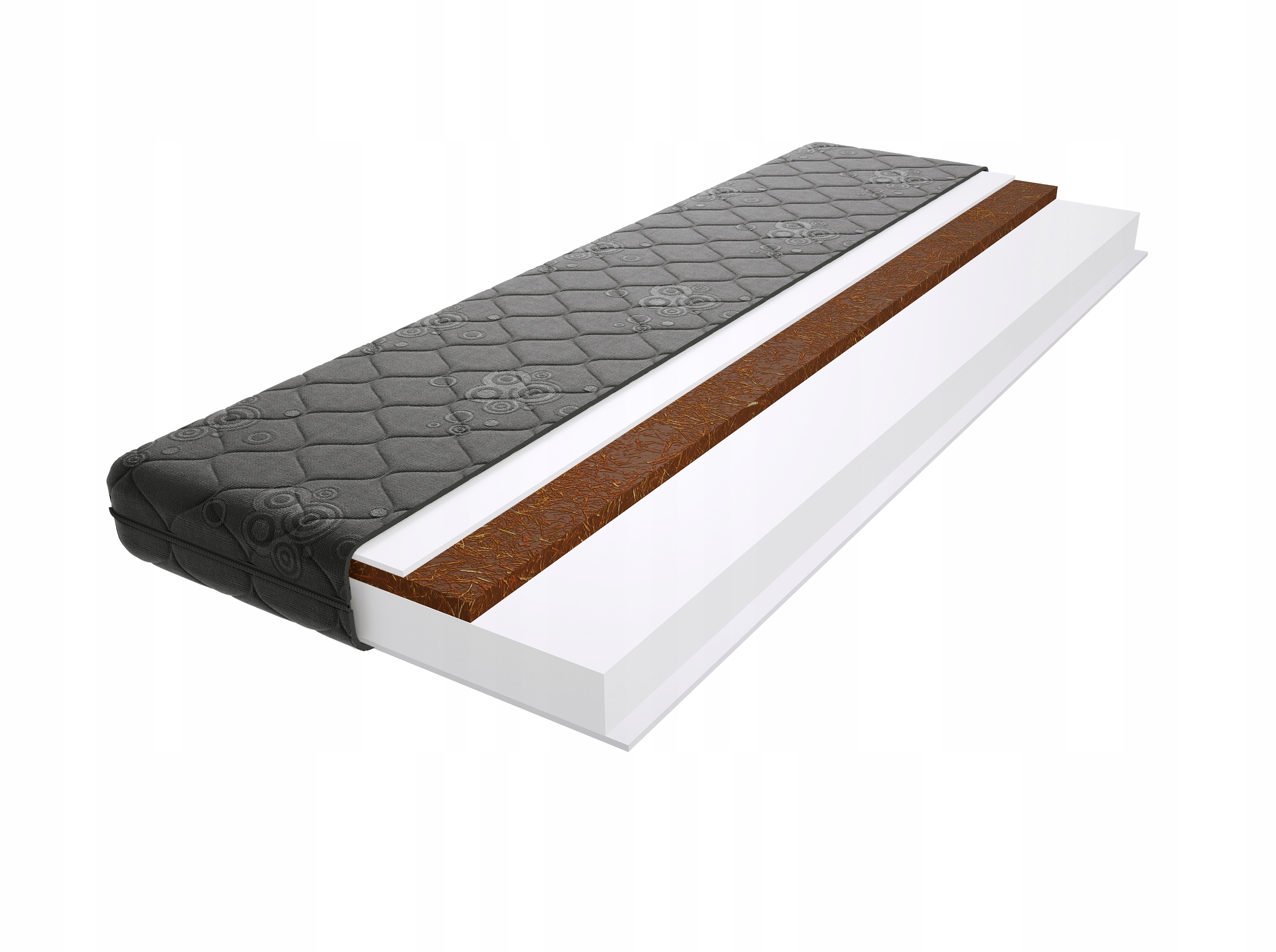 

Materac Pianka Kokos Hr 60x130x10 Grafitowy żakard