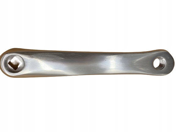 Korba rowerowa lewa KL-AL01 kwadrat 170mm srebrna połysk Shimano zamiennik